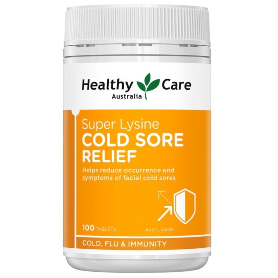 Healthy Care Super Lysine Cold Sore Relief 1000mg 100 Tabs - Aust