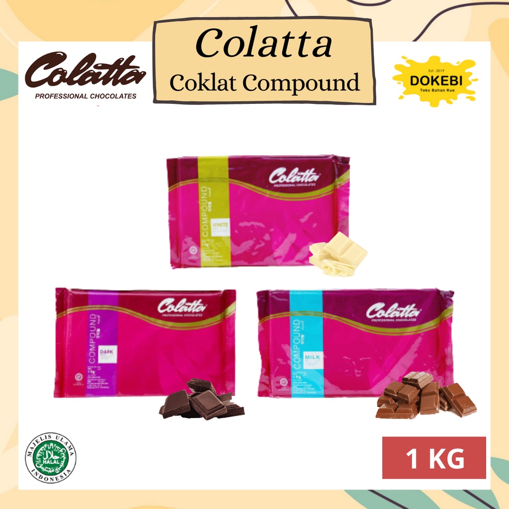 

Colatta coklat batang 1kg / Coklat Batang / Colatta Dark Compound / Dark , White , Milk