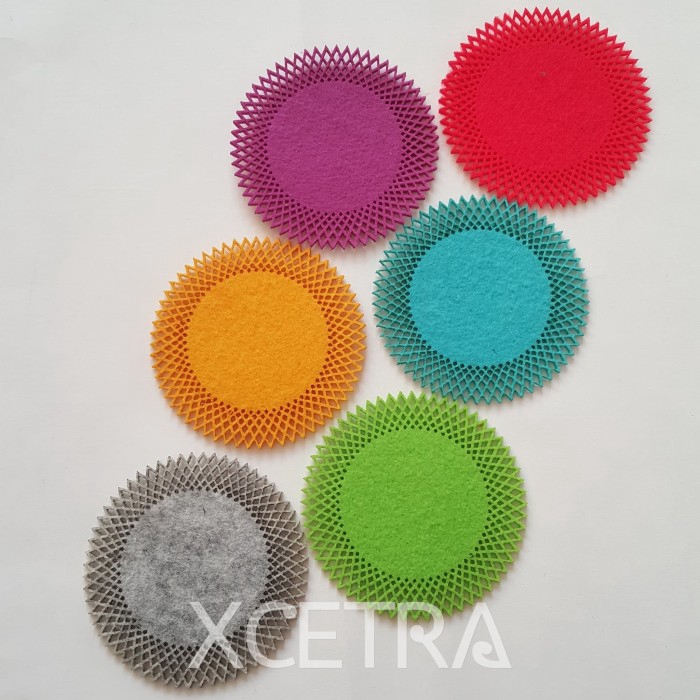 

Scrapbook Material 3D Bentuk Bulat Ukir - Merah