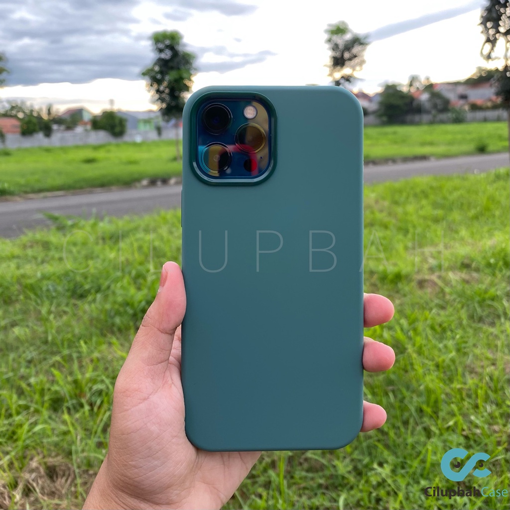Premium Full Cover Softcase (3) for iPhone 6 7 8 6+ 7+ 8+ SE X XS XR 11 12 13 Mini Pro Max-Midnight Green