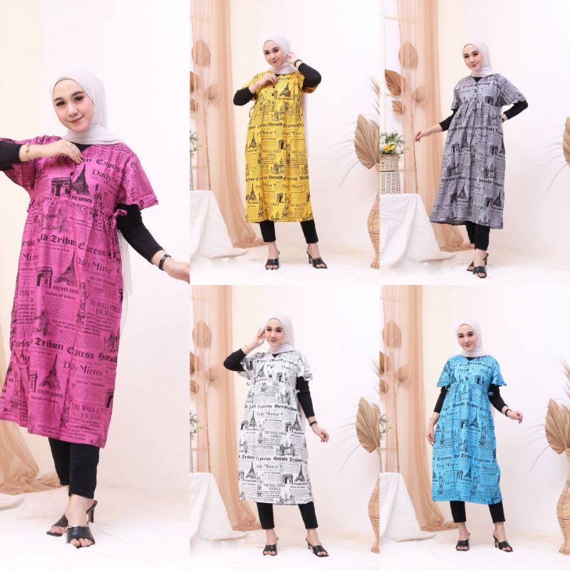 Daster Koran Rayon Wanita/Daster Koran Kancing Depan Busui