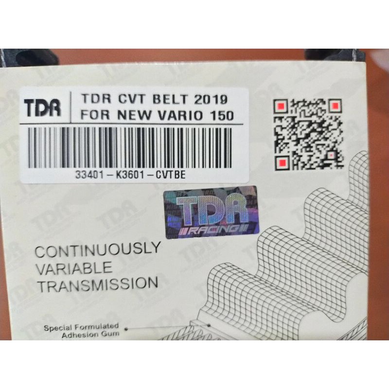 TDR CVT VANBELT PNP HONDA VARIO150 K36 SUPER KEVLAR