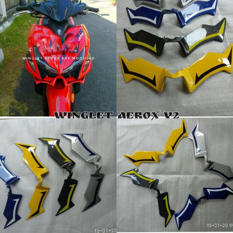 Winglet Aerox 155 Old Carbon Winglet Yamaha Aerox Carbon kevlar
