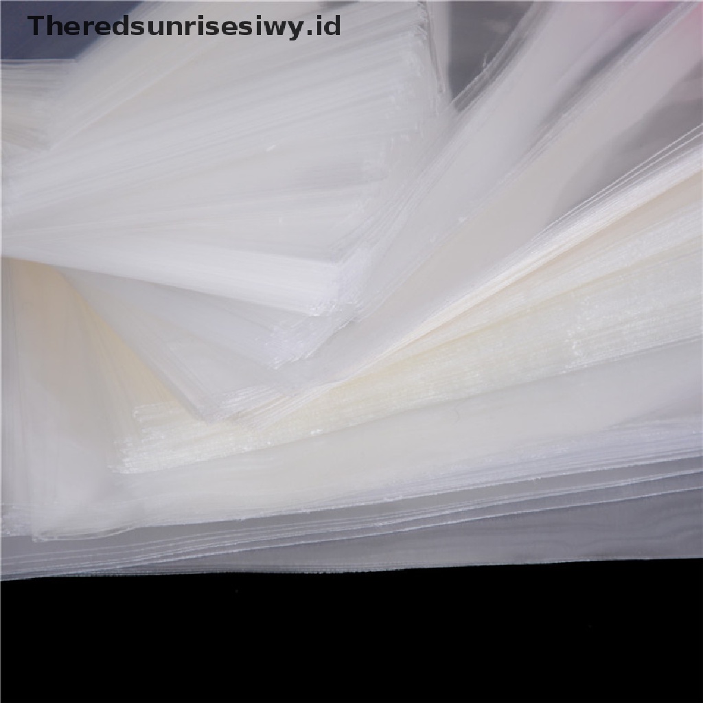 (Theredsunrisesiwy.Id) 100pcs / Kantong Plastik Opp Transparan Dengan Perekat Untuk Perhiasan