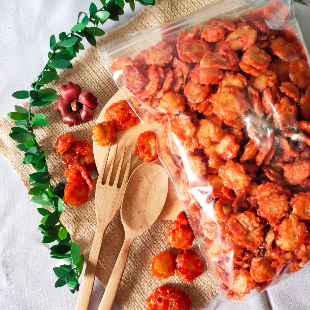 

emping melinjo balado 250 gr/emping melinjo pedas manis/emping balado/emping pedas manisemping pedas