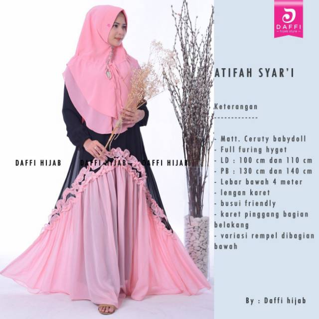Gamis atifah syari ori daffi hijab super murah