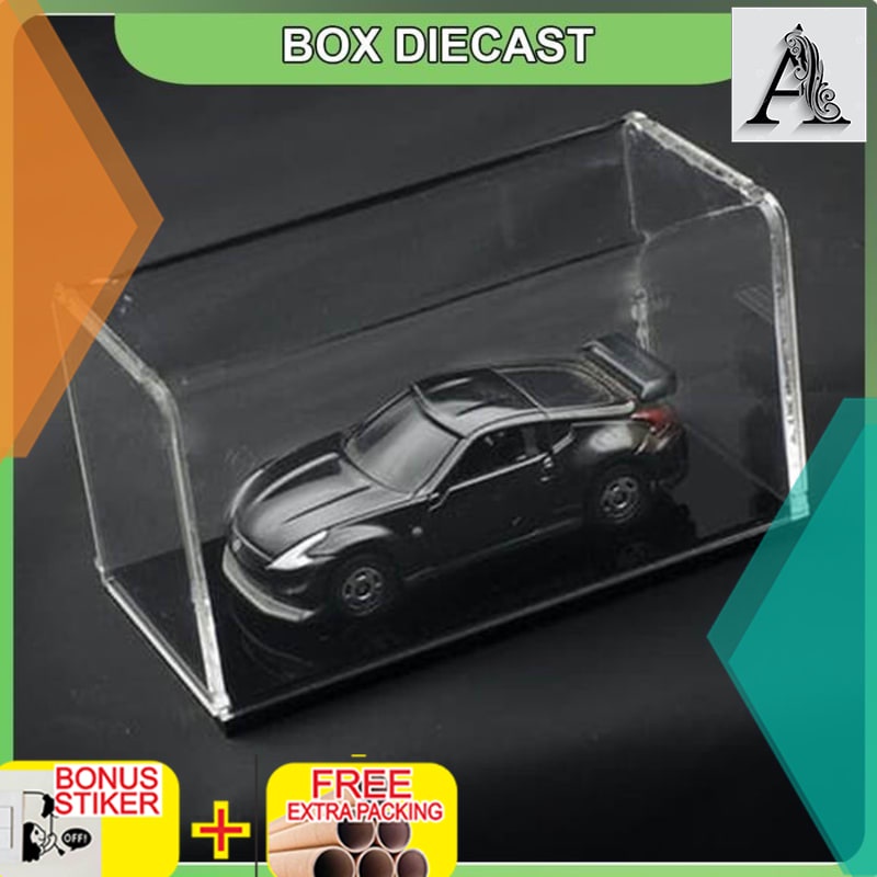 

Promo BOX DIECAST AKRILIK SKALA 1 : 32 (22x8x8) cm Long Series - Hitam