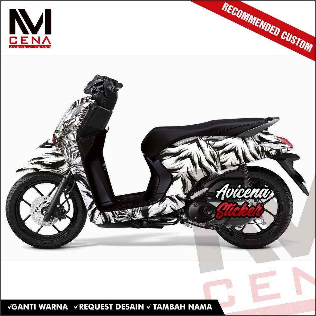 Sticker Decal Honda Genio Decal Sticker Genio Sticker Striping Decal Genio Full Body Tiger