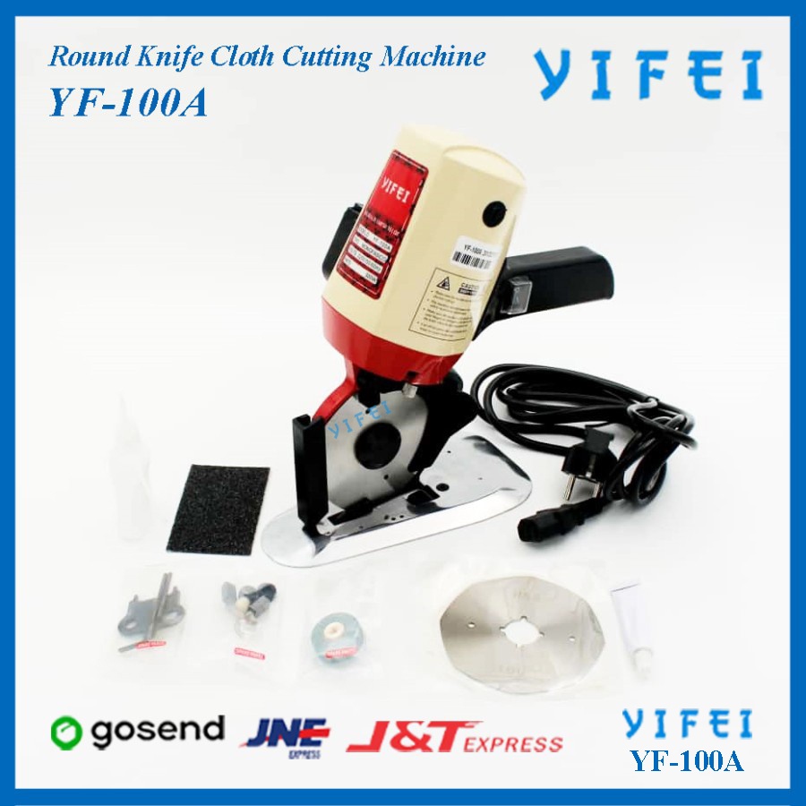 Mesin Potong Bahan Kain Merek YIFEI YF-100A/Octagon Round Knife Cutter