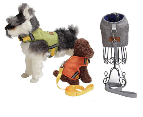 Pakaian Harness Baju Anjing Kecil Small Dog Breed Cloth + Tali Leash Poodle Pom Puppy