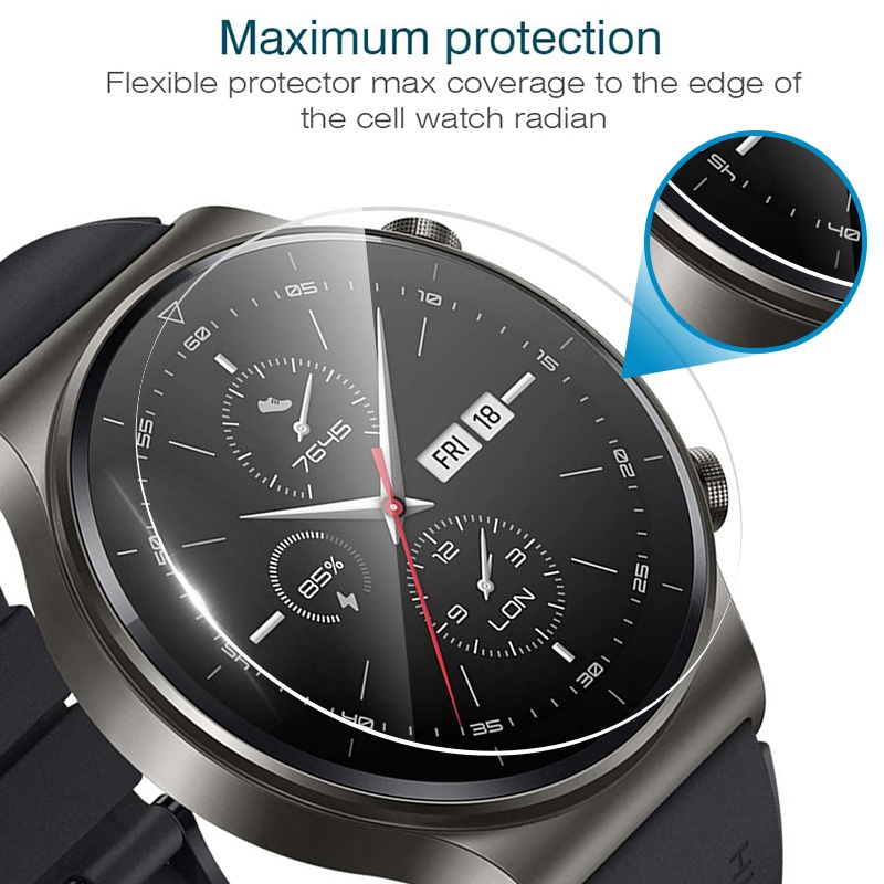 [Harga Grosir]1pc Pelindung Layar Tempered Glass Anti Gores Untuk Smartwatch Huawei GT 2 / GT2 Pro / GT Runner/Hot Sale