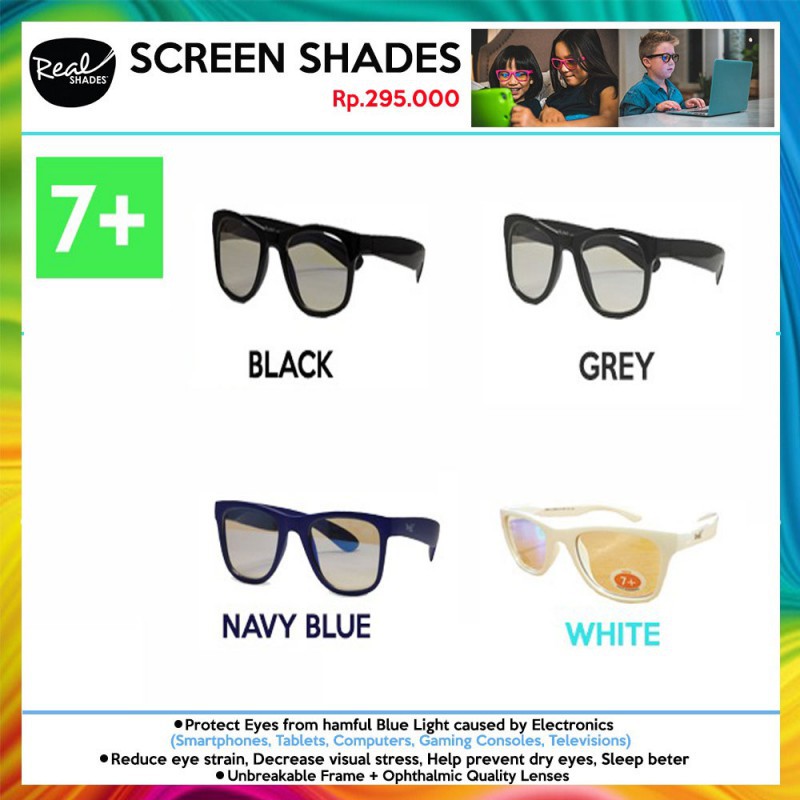 Real Shades Screen Shades Kacamata Anak Bluelight Protection 7Y+  - Tersedia Pilihan Warna