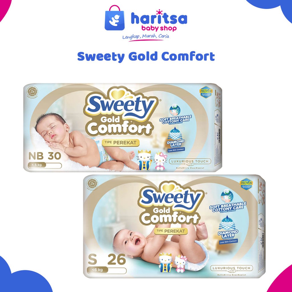 Sweety Gold Comfort / Diapers Baby NB S M L XL