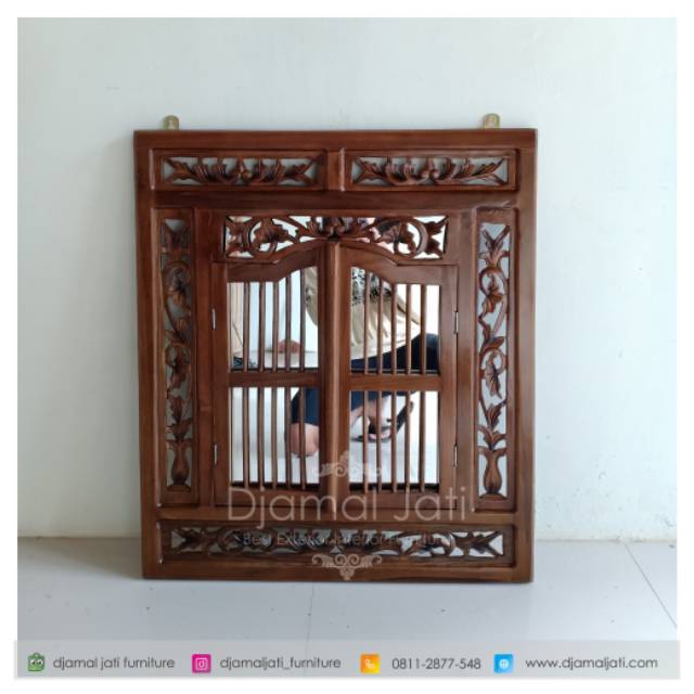 Cermin ukir krepyak, hiasan dinding , cermin ukir jepara