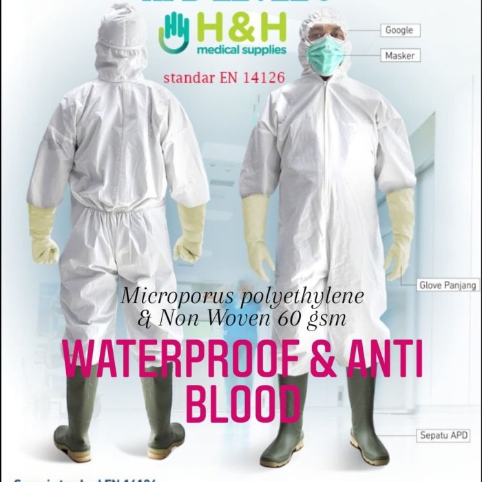 Jual KESEHATAN PERLENGKAPAN MEDIS SURGICAL GOWN / BAJU HAZMAT / ALAT PELINDUNG DIRI / COVER ALL