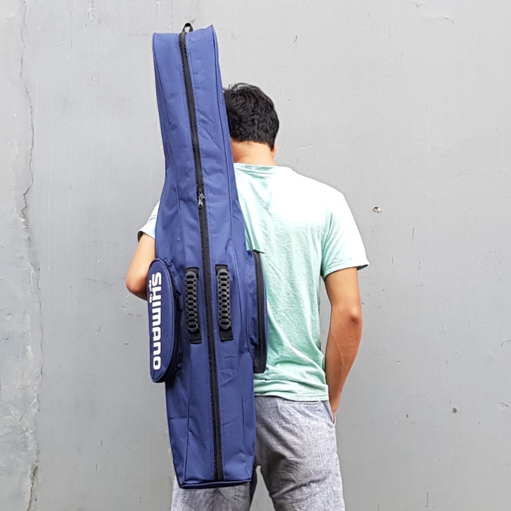 Tas pancing laut 100cm 3/4 joran black uk 100cm Tas Pancing Murah Ukuran 100cm Model Rangsel  KAPASI