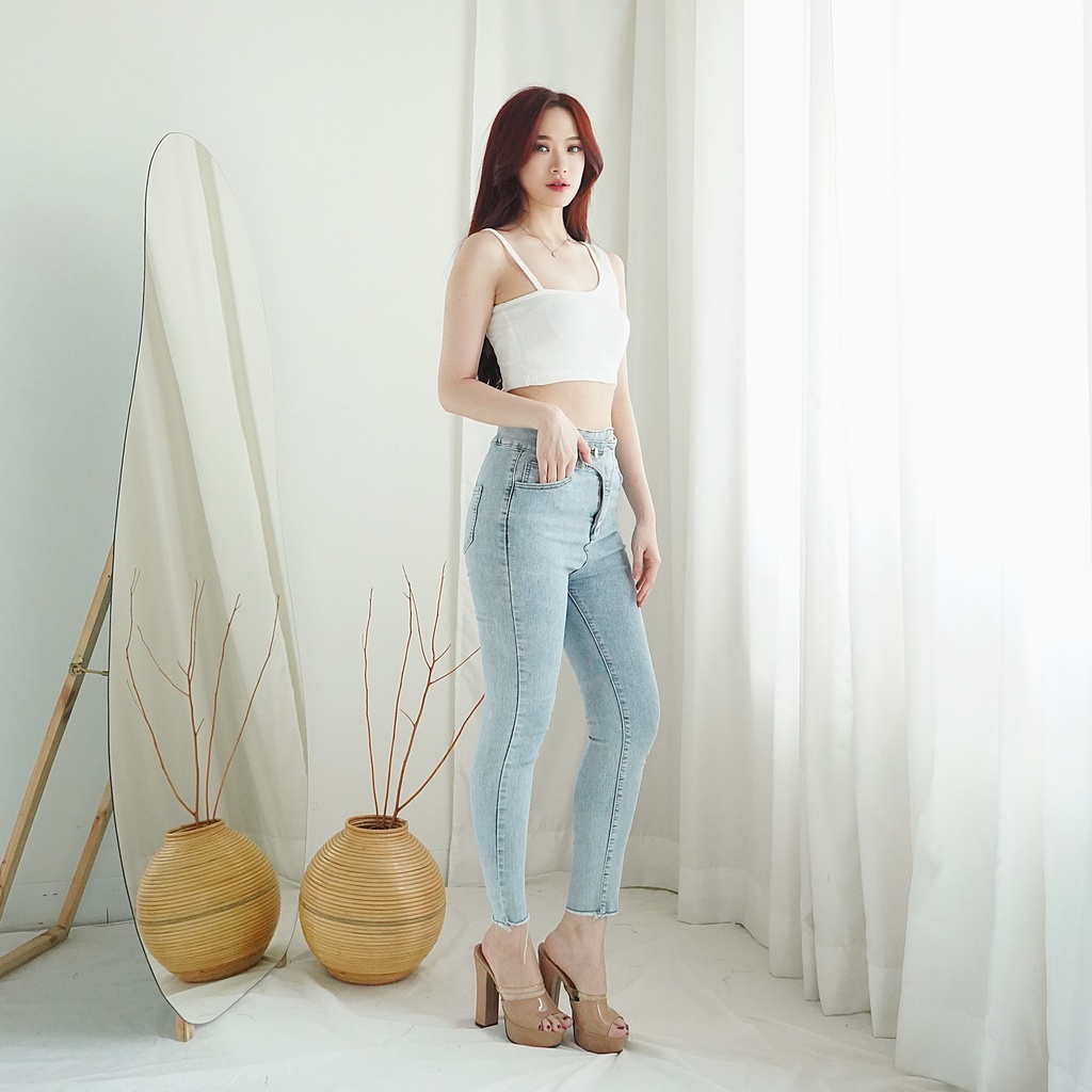 Korean Tanktop Basic Crop Tank Top Baju Atasan Wanita 127