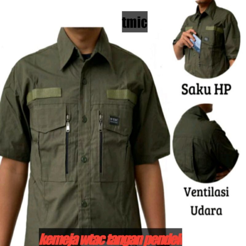 kemeja tactical WTAC tangan pendek kemeja lapangan kemeja pdl