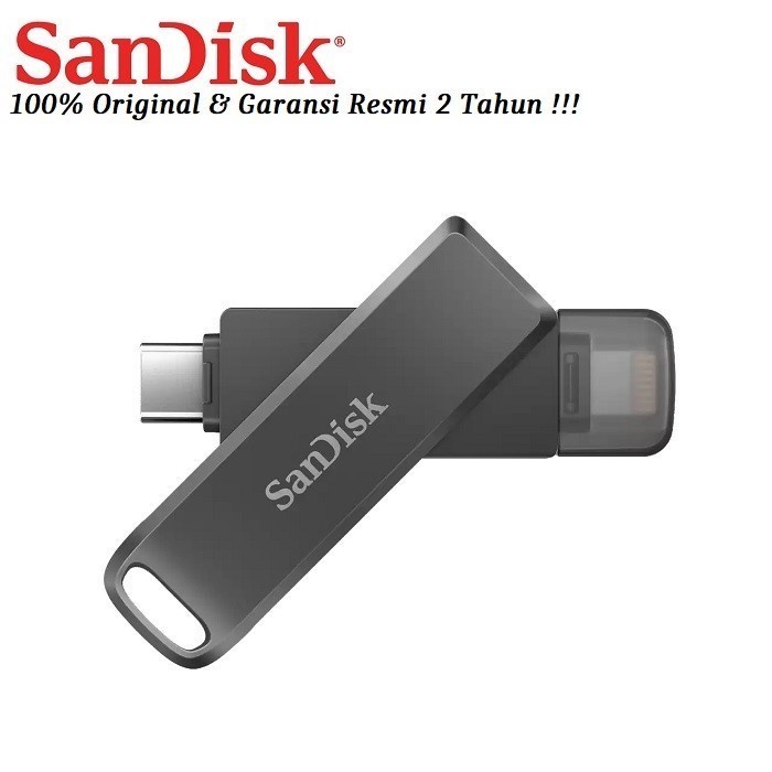Flashdisk SanDisk iXpand Luxe 128GB OTG Lightning and Type-C USB 3.1