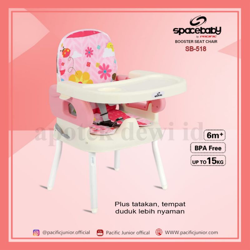 SpaceBaby Booster Seat Chair SB 518 - Kursi Makan Bayi