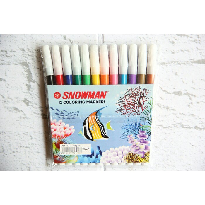 Spidol Snowman 12 Warna