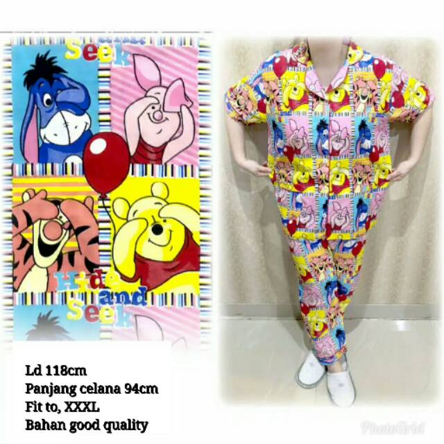 baju tidur dewasa winnie the pooh
