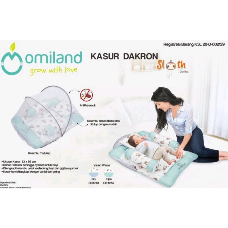 Harga Omiland Kasur Lipat Bayi Dakron + Kelambu Sloth Series - OB19151-2