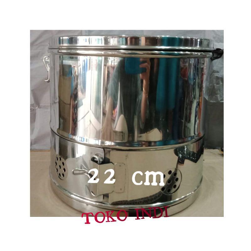 Tromol 22 cm/Dressing Drum 22 cm/Tromol Kasa 22 cm Stainless