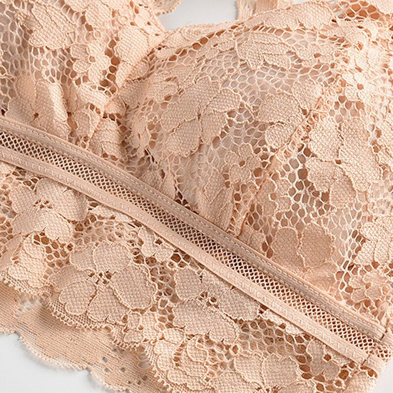 Blackpink Bra Renda Wanita Pakaian Dalam Bra Bralette Berongga Tanpa Jahitan 1222