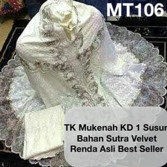 alat sholat wanita/mukena satin list bunga/bordir bunga/KD 1 SUSUN