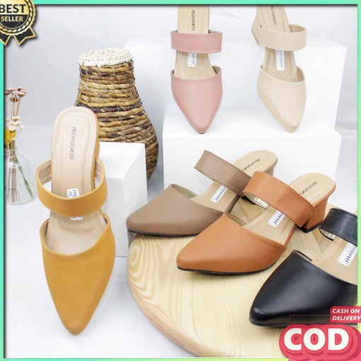 Sandal Hak High Heels  Aj 09 Tahu Tali Kotak Wanita Sendal Hils Cewek Permpuan Kondangan Pesta Senda