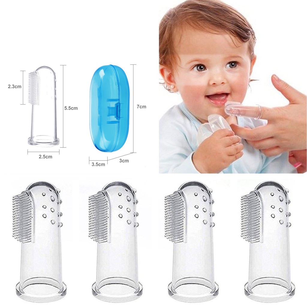 BRGUNIK Sikat Gigi Jari Bayi / Finger Tooth Brush / Sikat Gigi Bayi Silikon R330