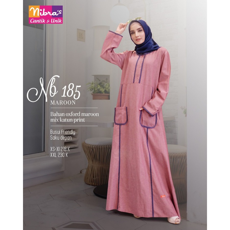 NB 185 Nibras Terbaru Gamis Nibras Nibras Polos Gamis Sederhana