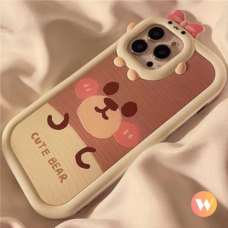 Soft Case Bahan Tpu Desain Kartun Beruang 3D Untuk Samsung A12 A50s A30s A52 A31 M32 A23 A50 A13 M22 A02s A22 A33 A53 A73 F22 A11 A21s A71 A53 A52 A03s A53 A03