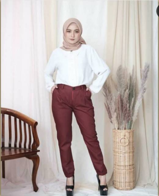 JUMBO BAGGY PANTS PREMIUM AMERICAN DRILL BIG SIZE 4L 5L 6L-5