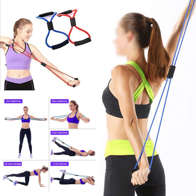 PRODUK BARU JS-8 Alat olahraga Tali Elastis Yoga Alat Olah Raga Elastic Band Fitness Gym Tali Karet Pilates Stretch Rope Tali Olahraga murah home colection