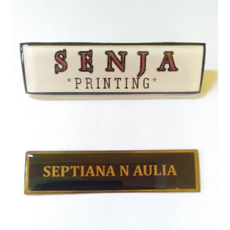

NAMETAG KUNINGAN RESIN (NAMA DADA KUNINGAN)