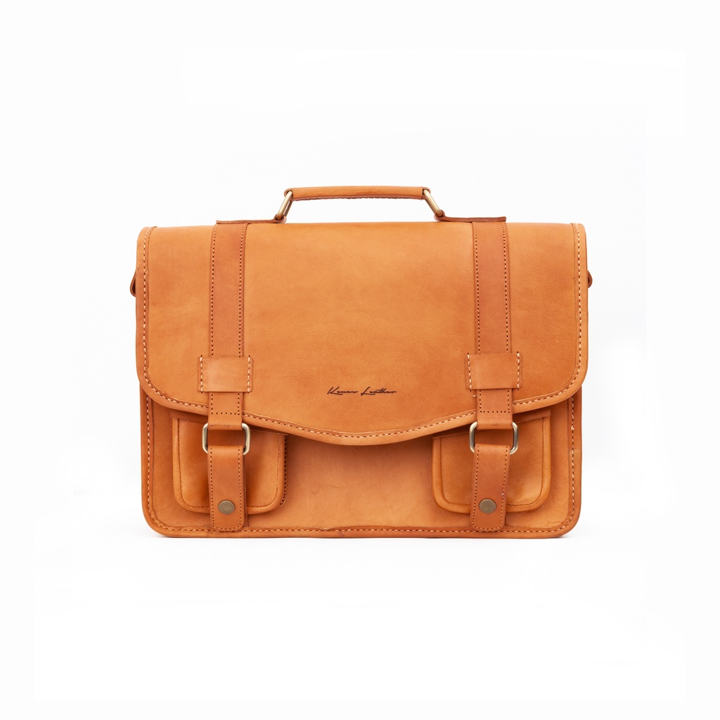 Kenes Leather Tas Selempang Messenger Bag Pria Kulit Asli Premium - BRODIE Nabati