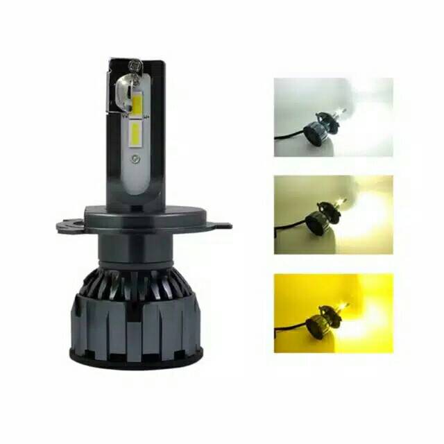 Lampu Mobil H4 3 Warna  Headlamp Led Mobil H4 F35 3 Warna Cahaya Bright R047