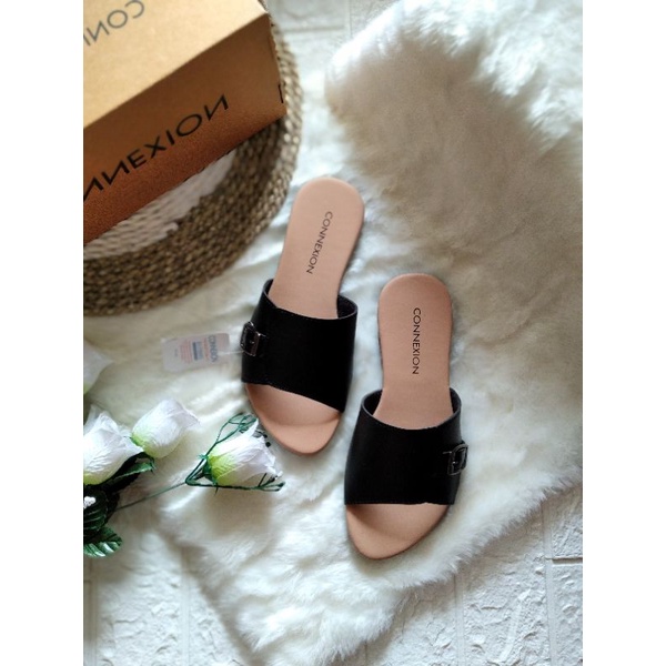 sandal slop flet connex SL.D/wanita terbaru