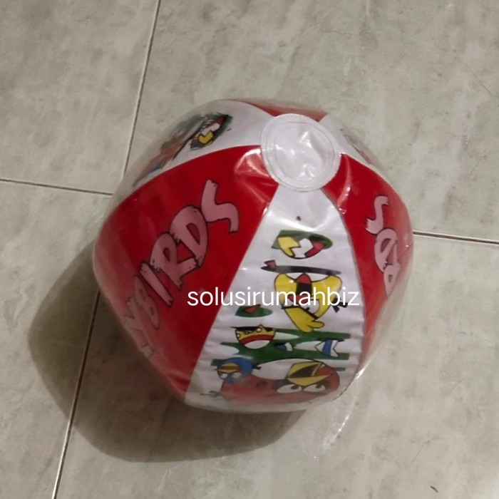 bola angry birds merah putih kartun plastik karet bekas mainan anak