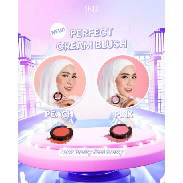 Jual PERFECT CREAM BLUSH SR12 PINK & PEACH HALAL DAN BPOM BLUSH ON CREAM Shopee Indonesia