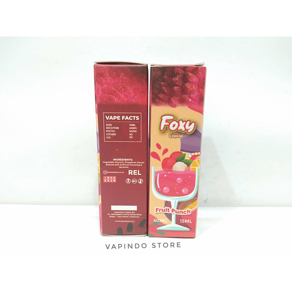 SALT FOXY FRUIT PUNCH 15ML 40MG BY INDO BREW LIQUID