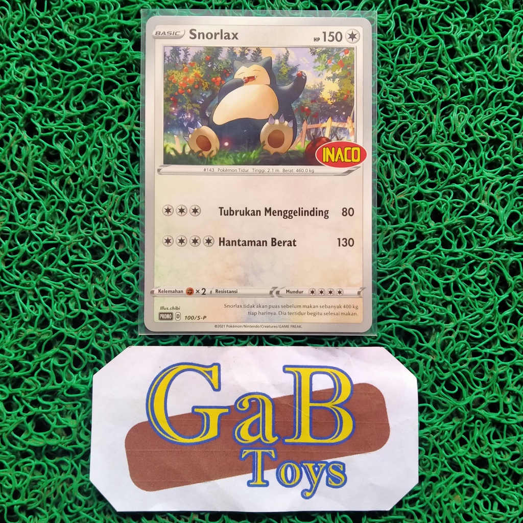 Kartu Pokemon TCG Indonesia - Promo INACO - Snorlax - D 100/S-P