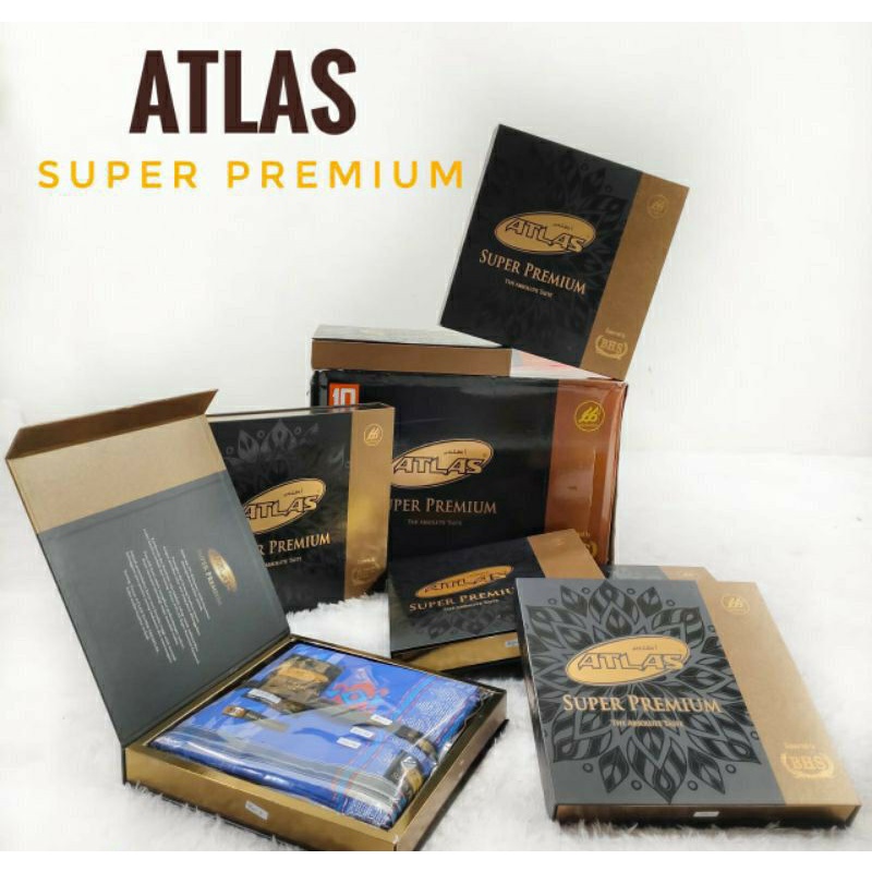 (COD) SARUNG ATLAS SUPER PREMIUM GOLD TRENDY Hitam hijau merah