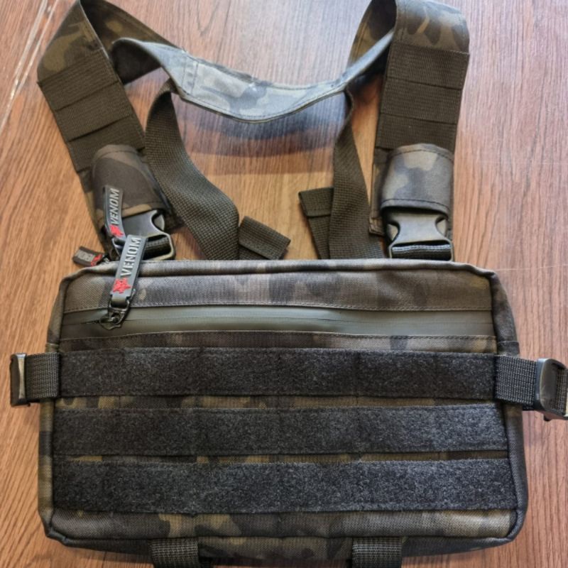 TAS DADA LORENG HITAM CAMO OUTDOOR GUNUNG ARMY TACTICAL CAMPING TNI POLRI VENOM