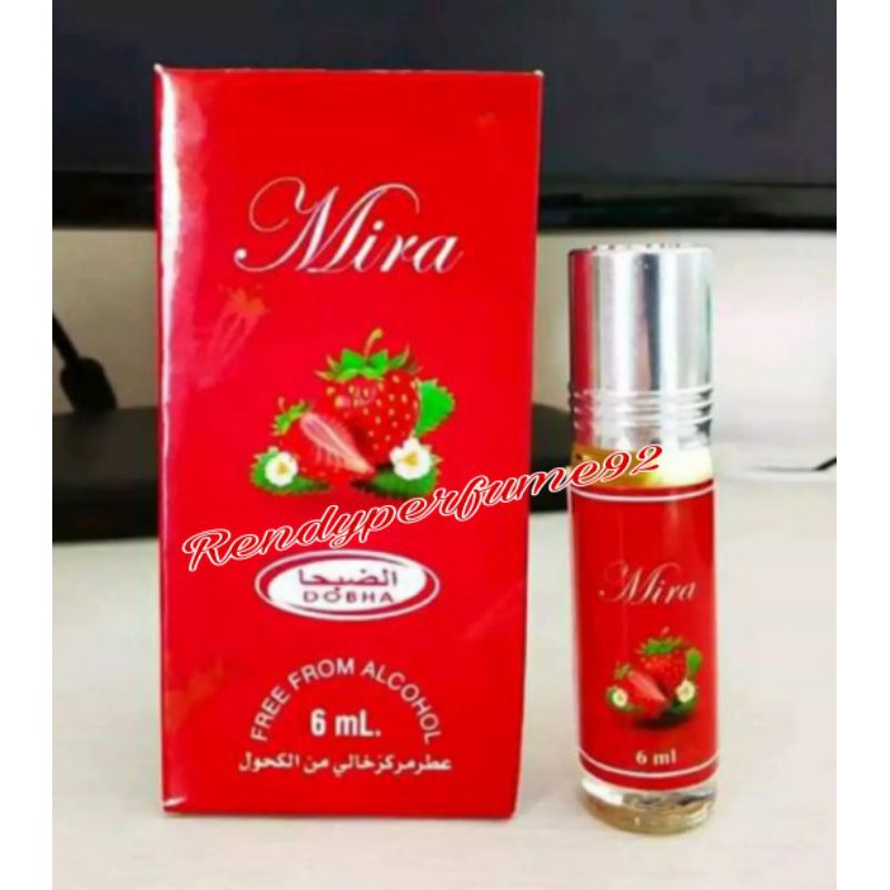 Parfum Arab Dobha Mira Strawberry 6ml Roll On Non Alkohol