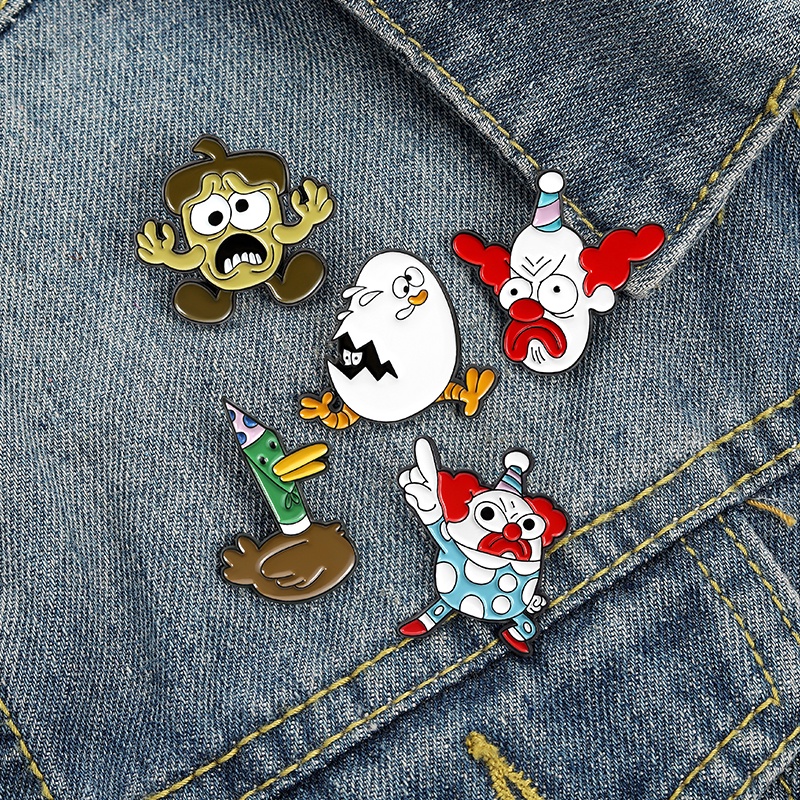 Pin Bros Bentuk Kartun Badut Bebek Untuk Hadiah Teman