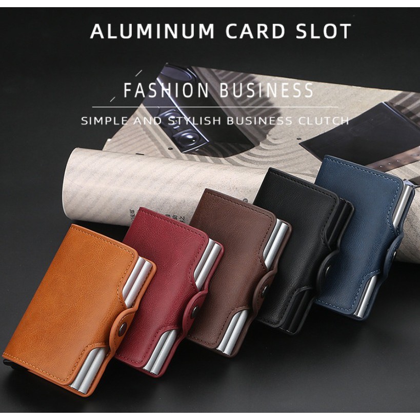 Baellerry RFID Anti Theft Card Double Card Dompet Kartu Import BLY038