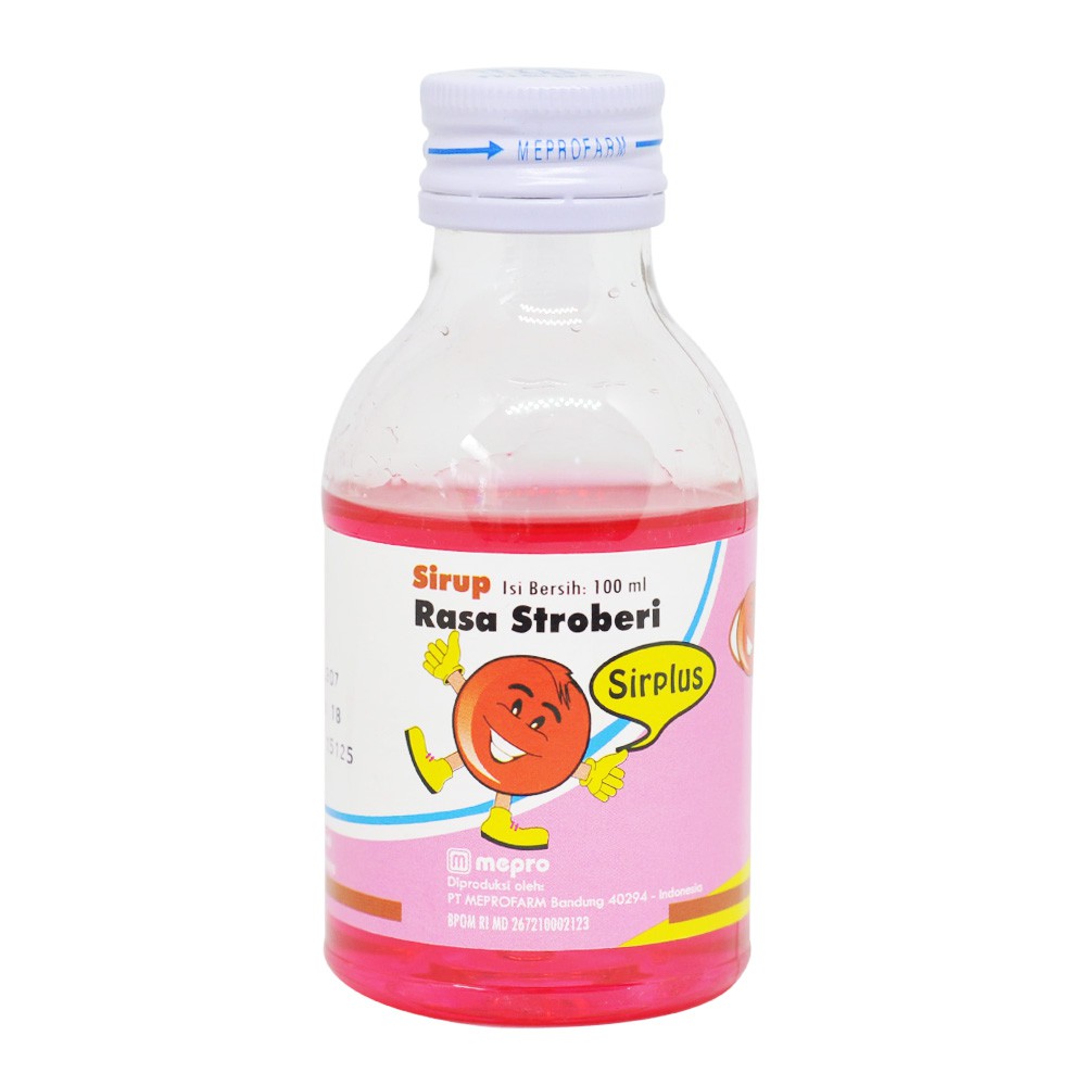 SIRPLUS Sirup Pemanis rasa Strawberry 100 ml